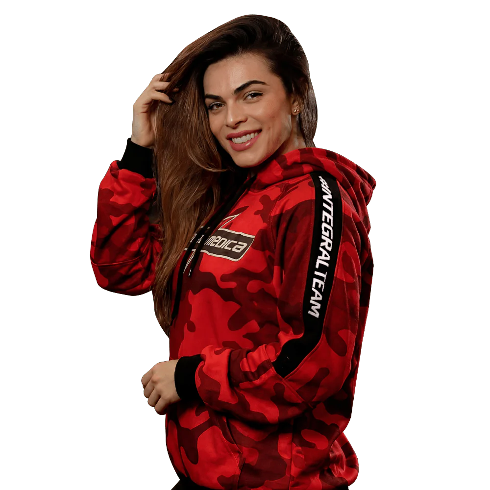 Hoodie Im Red Camouflage Feminino - Integralmedica