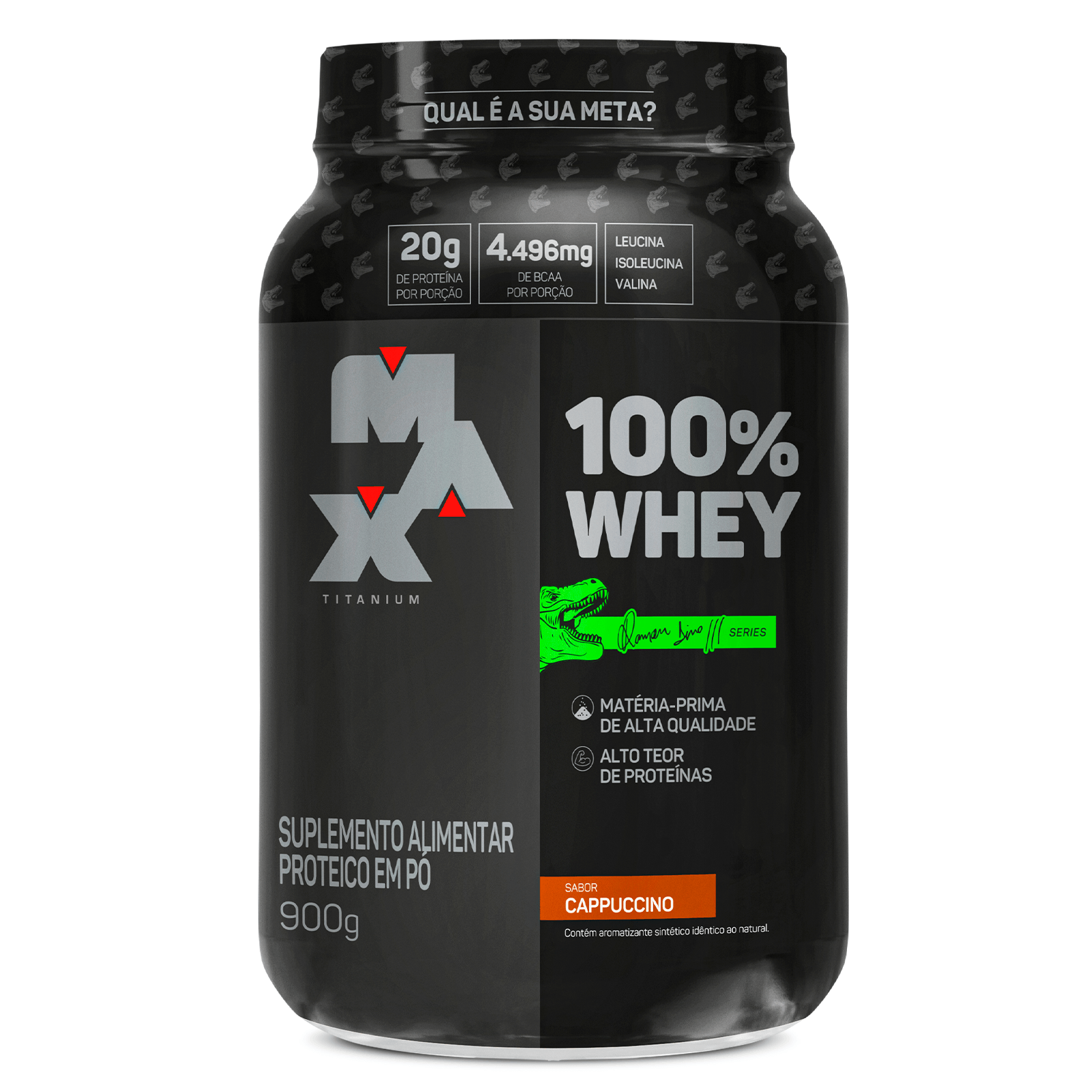 Max Titanium 100% Whey Dino Pote 900G