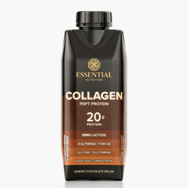 Essential Nutrition Collagen Pept Protein Sabor Chocolate Belga 250ml