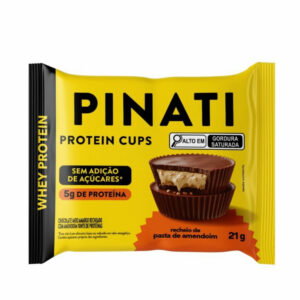 Pinati Protein Cups Chocolate Meio Amargo Recheio de Pasta de Amendoim 21g