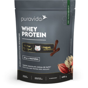 Puravida Whey Protein Isolado Sabor Chocolate Língua De Gato 450g