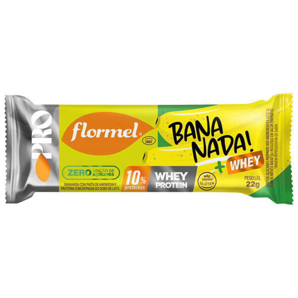 Flormel Bananada de Proteína Pro Whey Protein com 10% de Proteína Zero Açúcar 22g