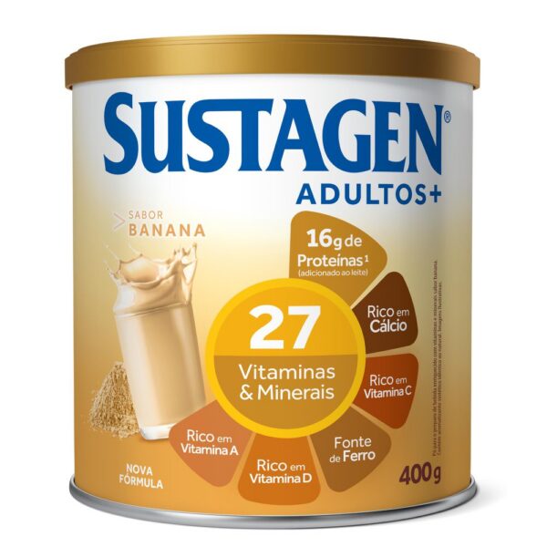 Sustagen Complemento Alimentar Nutrição e Energia Sabor Banana 400g