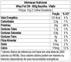 Vitafor Whey Protein Fort 3W (Concentrado,Isolado e Hidrolisado)de 900g Sabor Baunilha