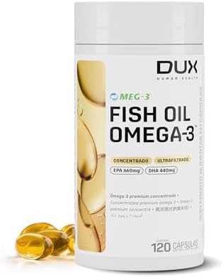 Dux Nutrition Lab Ômega 3 Premium | 660mg EPA + 440mg DHA – 120 Cápsulas (Embalagem Pode