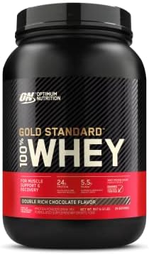 Optimum Nutrition Whey Protein 100% Gold Standard, Double Rich Chocolate, 907g