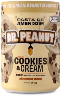 Supley DR. Peanut Pasta de Amendoim Cookies and Cream 250G – Com Whey Protein