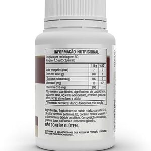 Vitafor Coenzima COQ-10 de 500mg com 200 mg p/Porção com 60 cápsulas