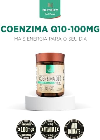 Nutrify – Coenzima Q10 100mg por Dose – Multivitamínico – Suporte Mitocondrial
