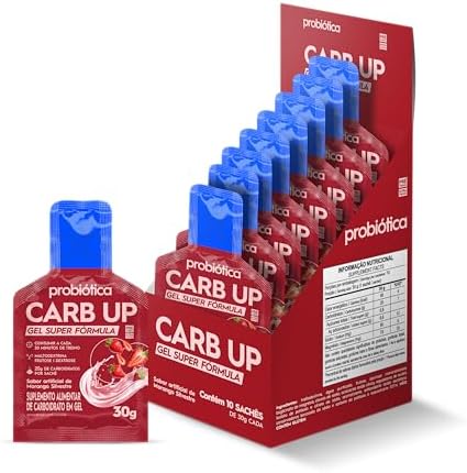 Probiótica Carb Up Gel Super Fórmula Morango Silvestre 10 Sachês 30G