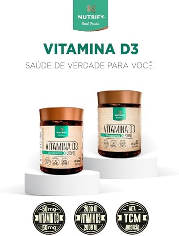 Nutrify – Vitamina D3 2000 UI – 120 Cápsulas