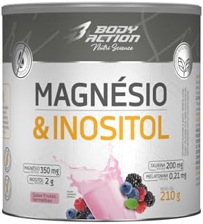 Bodyaction Magnésio e Inositol 210g Sabor Frutas Vermelhas