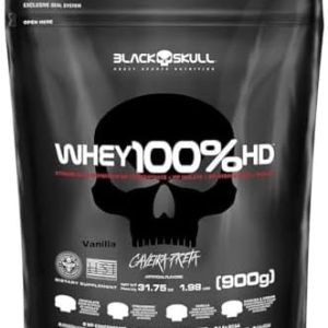 Black Skull Whey 100% Hd - 900G Refil Baunilha