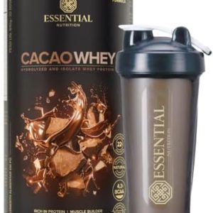 Essential Nutrition Cacao Whey Lata 30 Doses + Coqueteleira