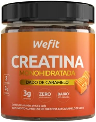 Gvl Industria de Suplementos Alimentares Creatina Caramelo Pote Com 60 Unidades Wefit