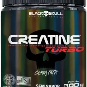 Black Skull Creatina Turbo - Sem Sabor - Pote 300g