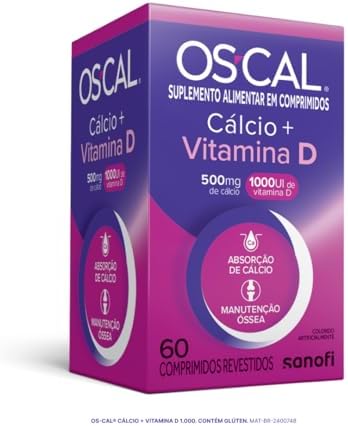 Os-Cal de Cálcio e vitamina D, D-1.000, 60 comprimidos