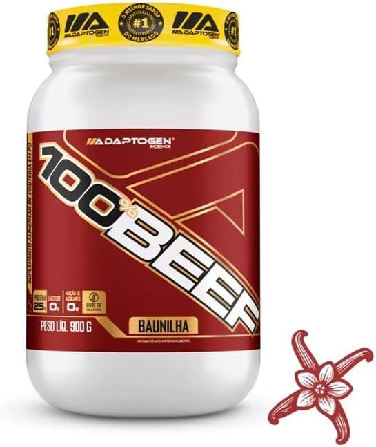 Adaptogen Science 100% Beef Protein 900g Baunilha | Proteína Isolada da Carne Bovina