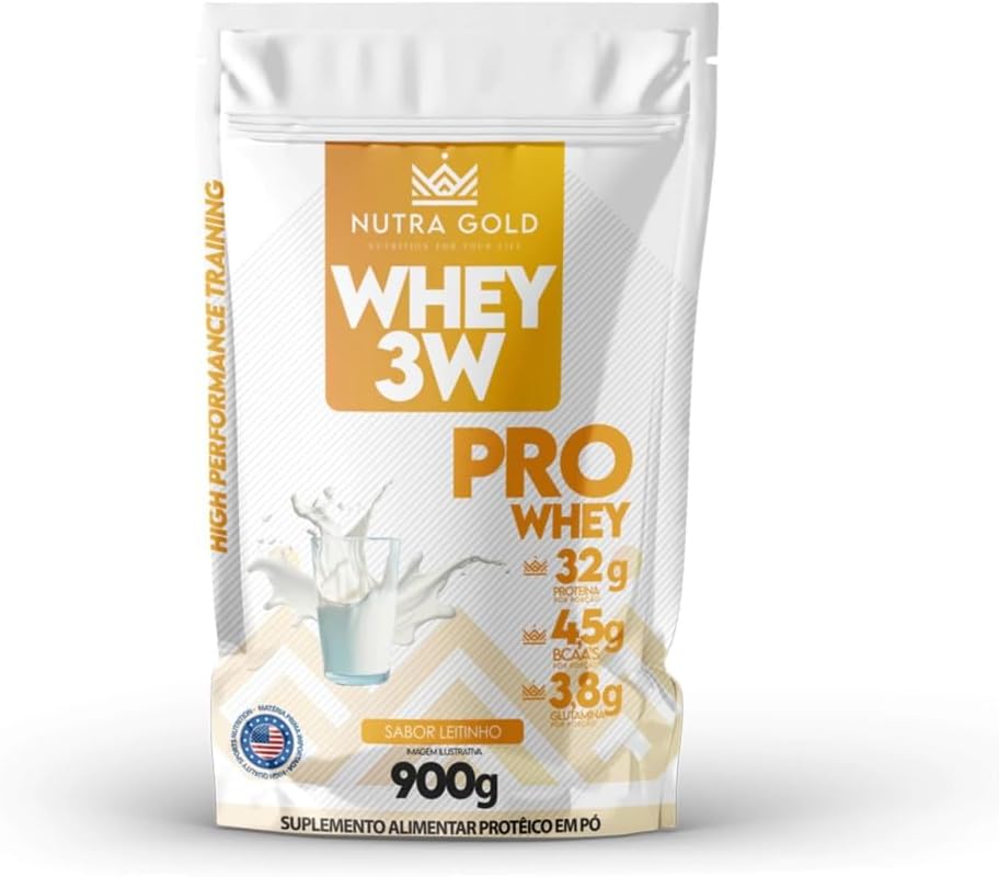 Whey Protein 3W Nutra Gold 900g Leitinho Sachê