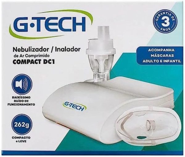 Accumed Inalador Nebulizador G-tech Compact Dc1 Branco