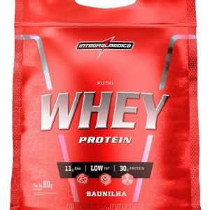 Integralmédica - Hipercalórico - Nutri Whey Protein Baunilha - Pouch 900g - Fonte de Proteínas e Carboidratos
