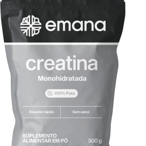 Emana Creatina Monohidratada 100% Pura Sem Sabor Micronizada - 300g