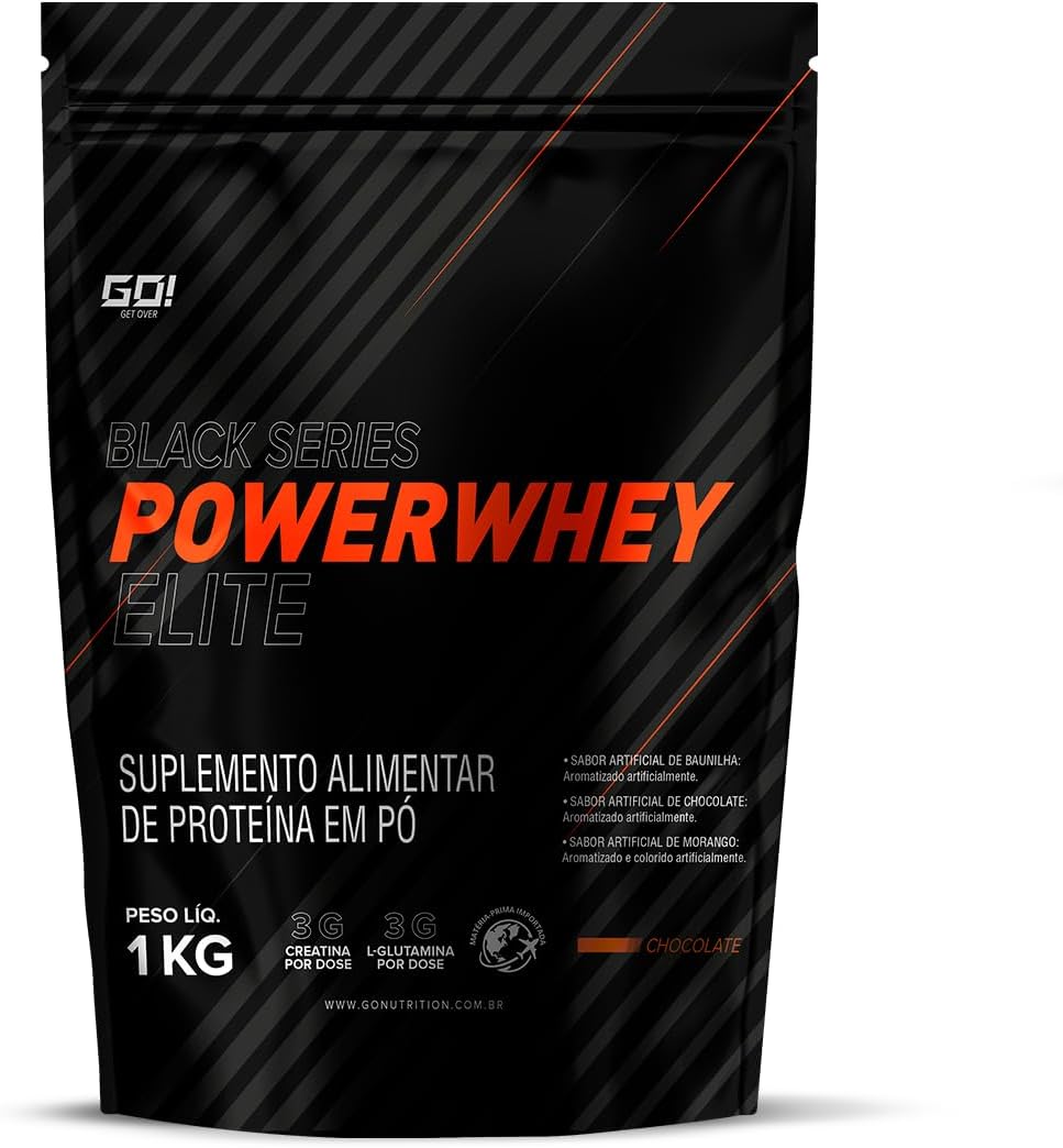 Bodybuilders Whey Protein Isolado Elite (80% Proteína) Chocolate 1kg – GO NUTRITION