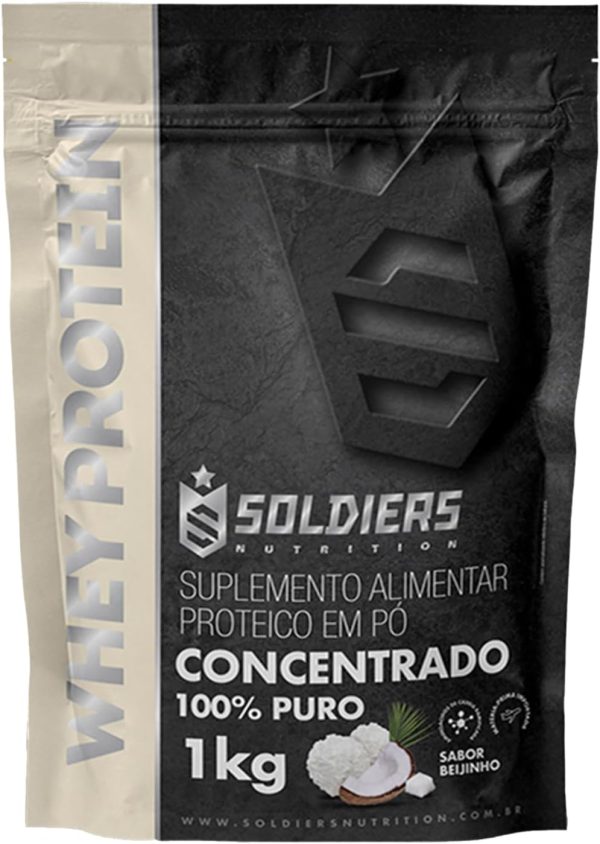 Soldiers Nutrition Whey Protein Concentrado 1kg – Beijinho – 100% Importado