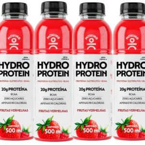 Combo 6 Moving Hydro Whey Protein 500ml Frutas Vermelhas