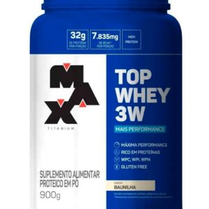 Max Titanium Top Whey 3W Mais Performance - 900G Baunilha