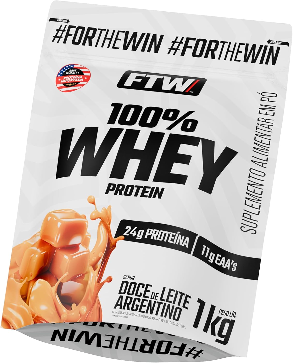 Fitoway FTW 100% Whey Protein com Proteína Concentrada WPC, para Atletas com Alto Valor Biológico