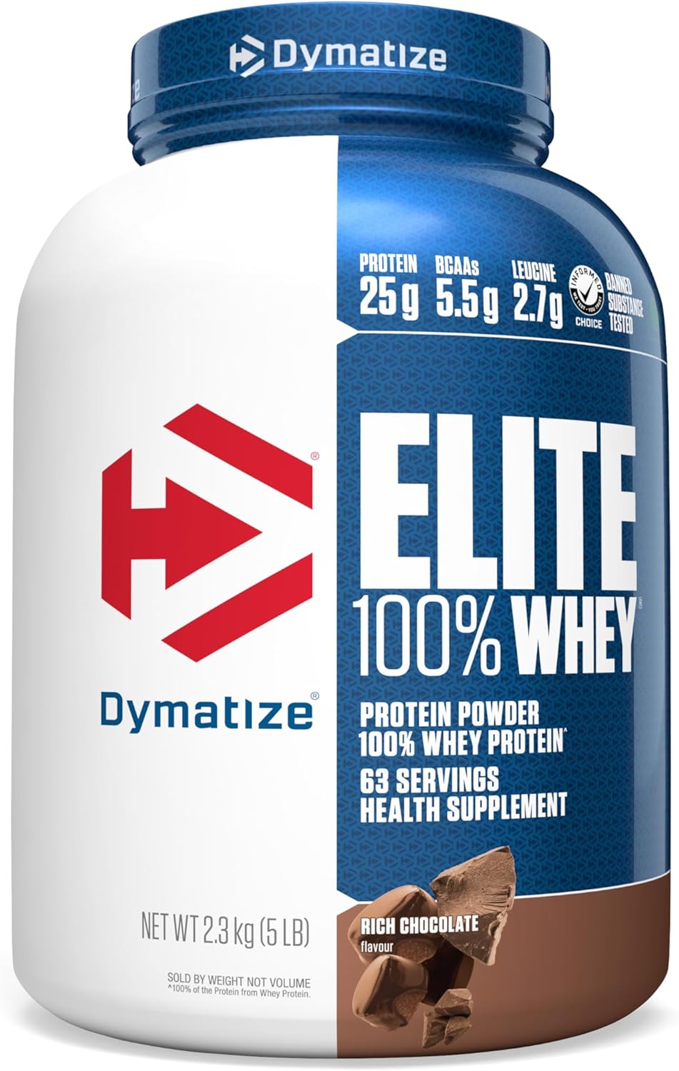 Dymatize Elite 100% Whey Protein (2.3kg) – Chocolate