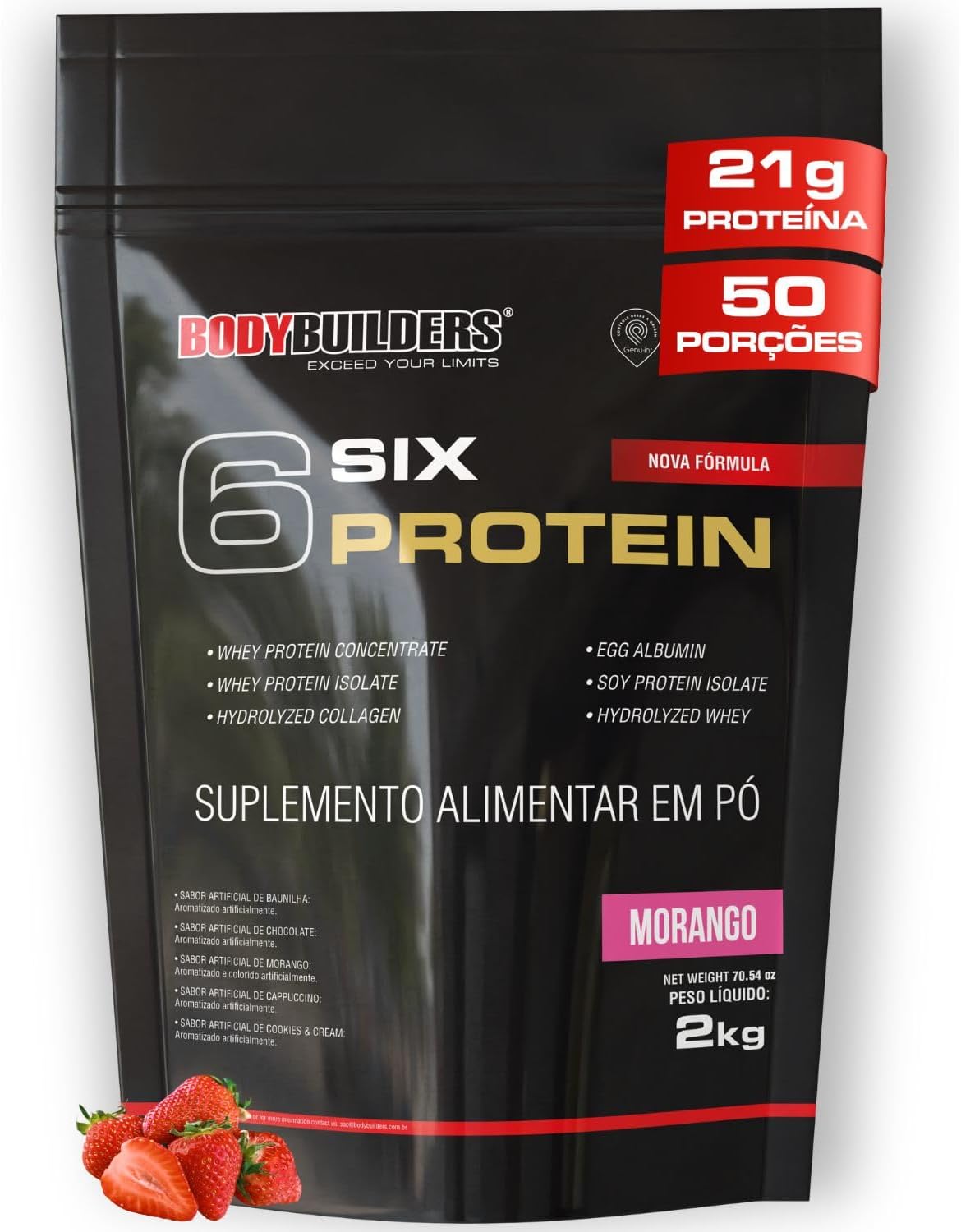 Bodybuilders 6 Six Protein Morango 2kg