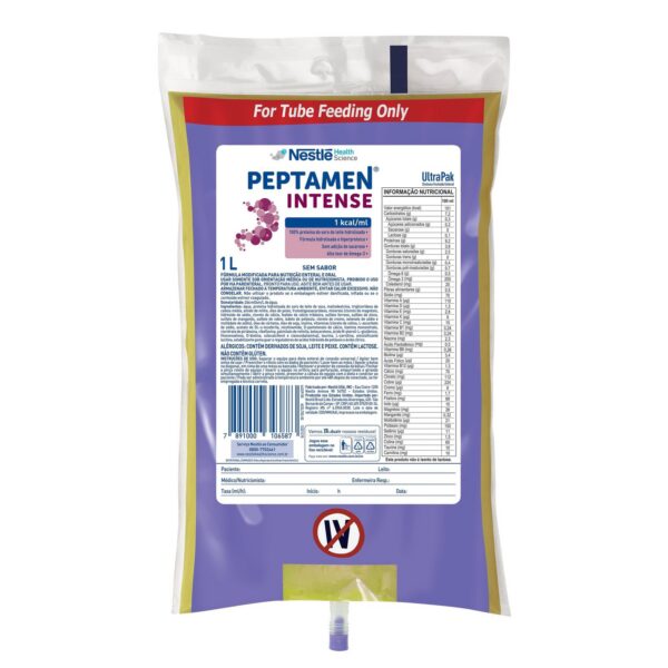 Nestle Nutrition Nutrição Enteral e Oral Peptamen Intense Sistema Fechado Sem Sabor 1L