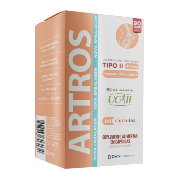 Divina Pharma Artros Colageno UC-II + Minerais 90 Cápsulas