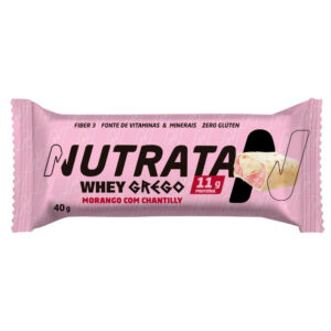 Nutrata Whey Grego Bar Morango com Chantilly 40g