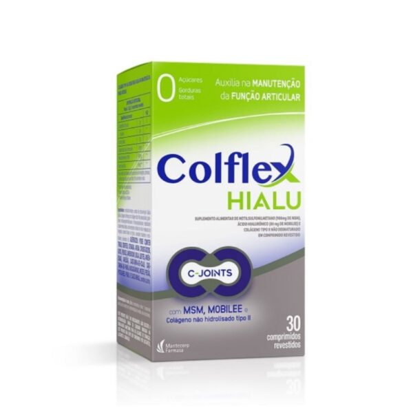 Mantecorp Colágeno Colflex Hialu Tipo II + Ácido Hialurônico + MSM 30 Comprimidos
