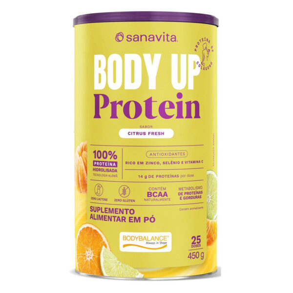 Sanavita Body Up Protein Zero Lactose Alta Absorção E Com Bcaa Citrus Fresh 450g