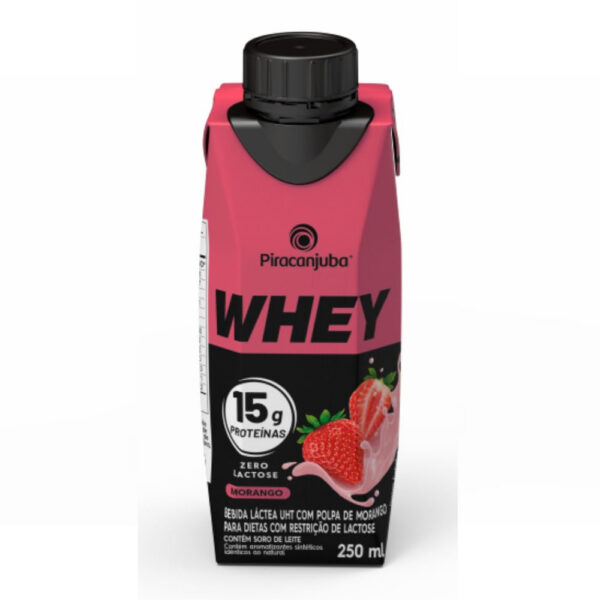 Piracanjuba Whey 15g Zero Lactose Morango 250ml