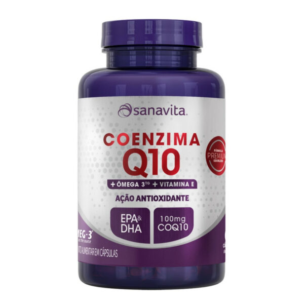 Sanavita Coenzima Q10 Com Ômega 3Tg + Vitamina E 60 Cápsulas