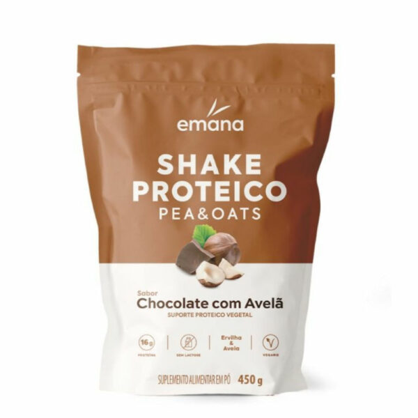 EMANA Shake Proteico Pea & Oats Sabor Chocolate com Avelã 450g