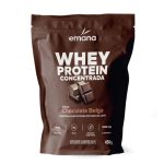 EMANA Whey Protein Concentrada Sabor Chocolate Belga 450g