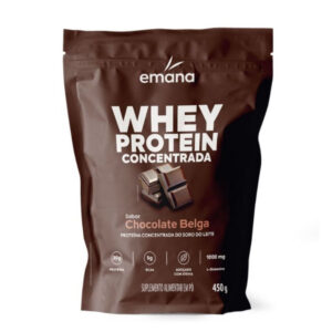 EMANA Whey Protein Concentrada Sabor Chocolate Belga 450g