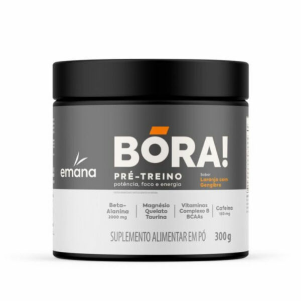 EMANA Bora Pré-treino Sabor Laranja com Gengibre 300g