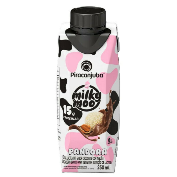Piracanjuba Milky Moo Pandora Sabor Chocolate com Avelã e Brigadeiro Branco 250ml