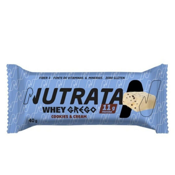 Nutrata Barra Proteica Whey Grego Cookies e Cream 40g