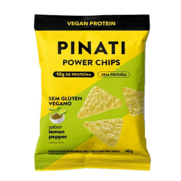 Pinati Biscoito Power Chips Lemon Pepper 40g