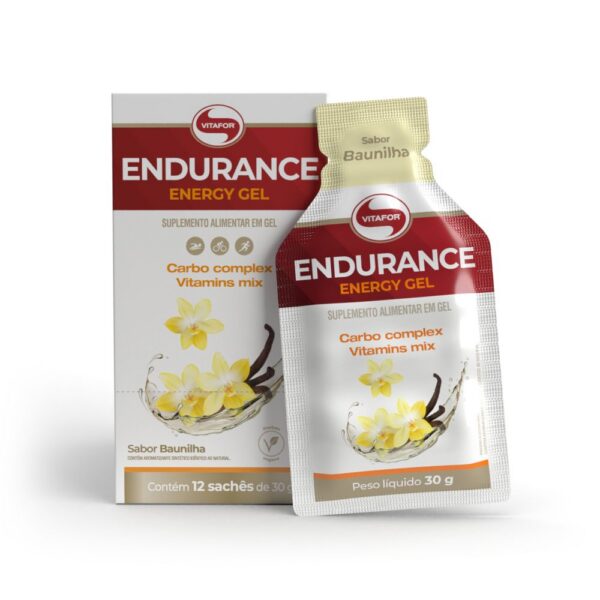 Vitafor Endurance Energy Gel Baunilha 12 Sachês de 30g