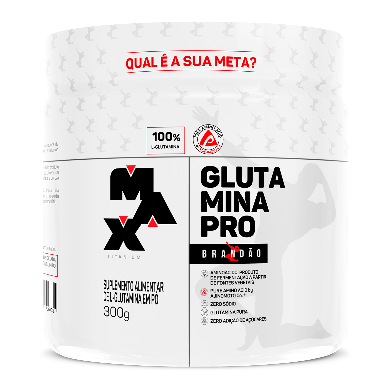 Max Titanium Glutamina Pro Rafael Brandão 300g