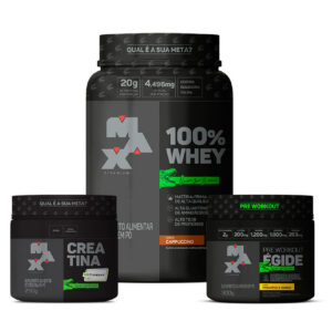 Max Titanium Kit Se Quiser Sim! 100% Whey + Creatina Creapure 250g + Egide 300g